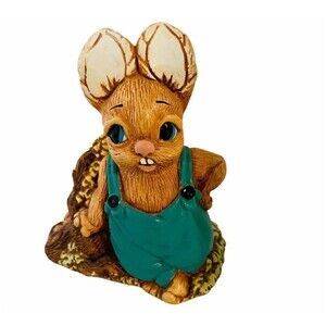 3407 Woodlander Mereside Art Stoneware Hide and Seek , ceramic bunnies playing